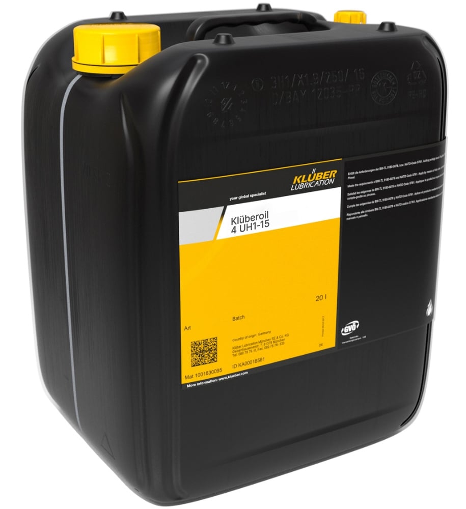 pics/Kluber/Copyright EIS/canister/kluberoil-4-uh1-15-low-viscosity-lubricating-oil-20-l-canister-01.jpg